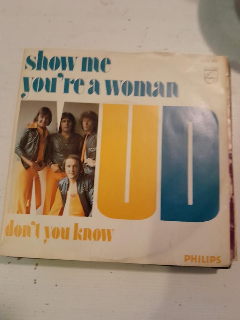 Mud 7inch show me you,re a woman, Cd's en Dvd's, Vinyl Singles, Ophalen of Verzenden, Zo goed als nieuw, Pop