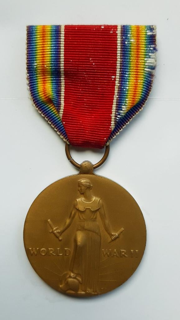 Medaille US Army Victory Medal model WW2, Ophalen of Verzenden, Amerika, Lintje, Medaille of Wings