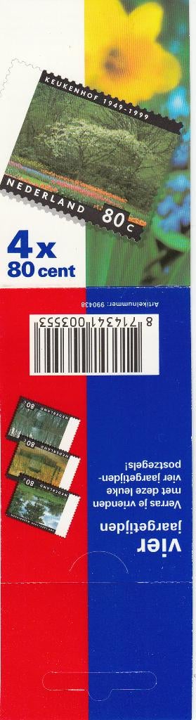 Nederland Postzegelboekje PB 53a Vier Jaargetijden Lente, Postzegels en Munten, Postzegels | Nederland, Ophalen of Verzenden, Na 1940