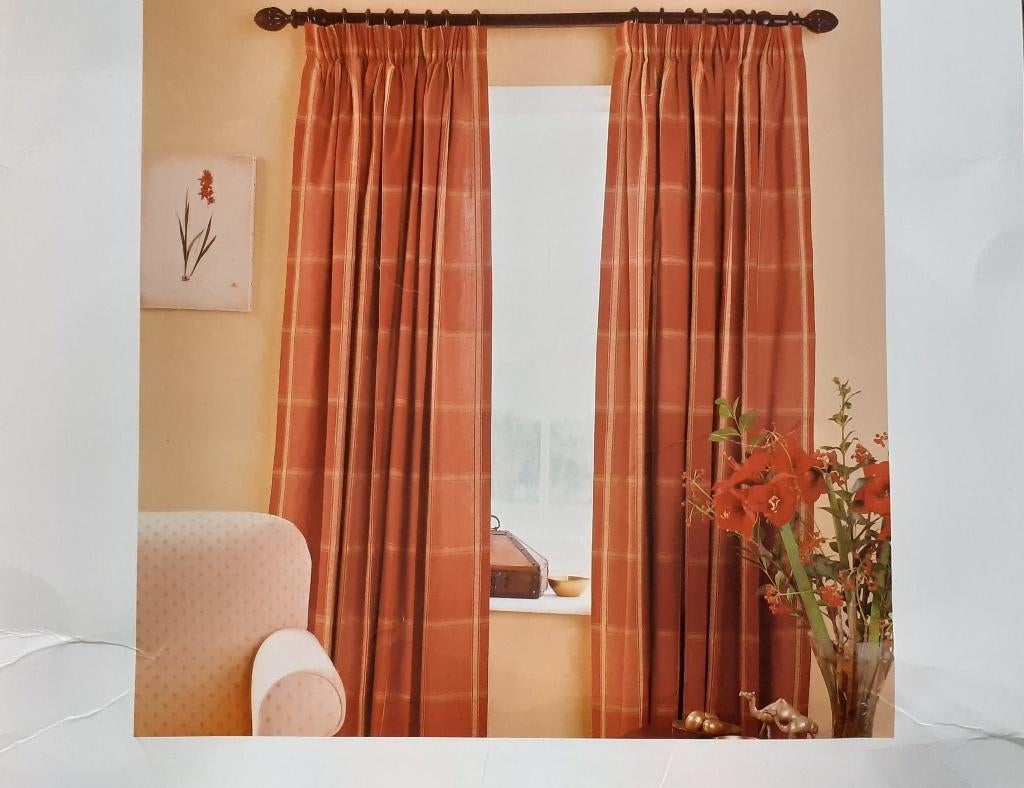 1 paar Laura Ashley "Sienna check" gordijnen, nieuw, Huis en Inrichting, Stoffering | Gordijnen en Lamellen, Nieuw, 200 cm of meer