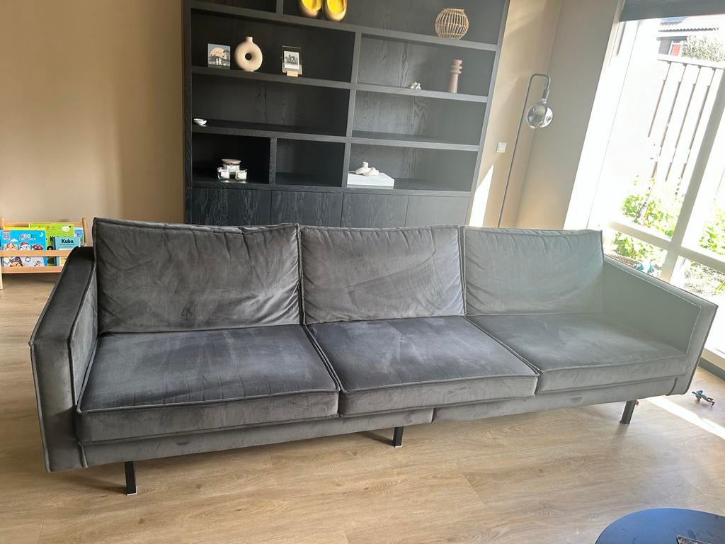Grijze Stoffen Bank én Loveseat - BePureHome Rodeo, Ophalen, 250 tot 300 cm, Gebruikt, 75 tot 100 cm
