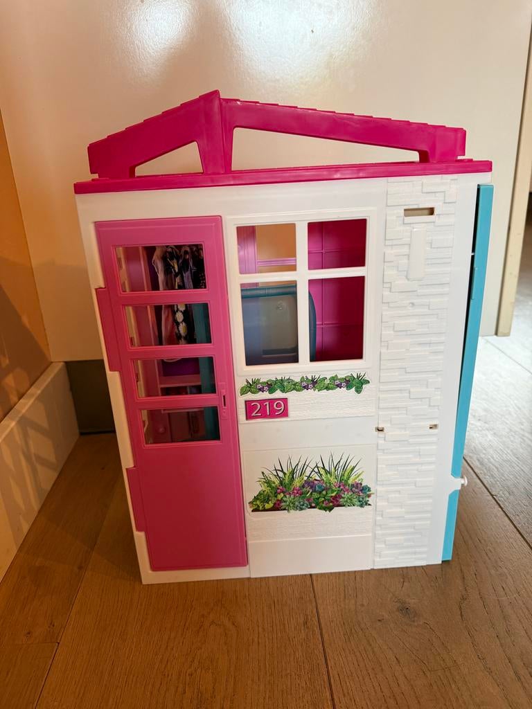 Inklapbaar Barbiehuis - Zo goed als nieuw, Ophalen, Zo goed als nieuw, Barbie