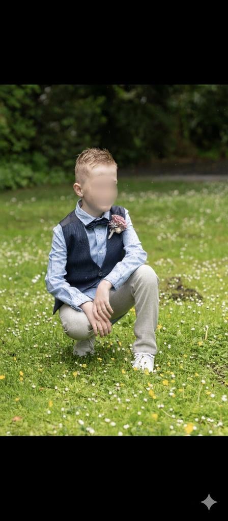 4 delige Communie set gymp 140, Overige typen, Ophalen of Verzenden, Zo goed als nieuw, Gymp