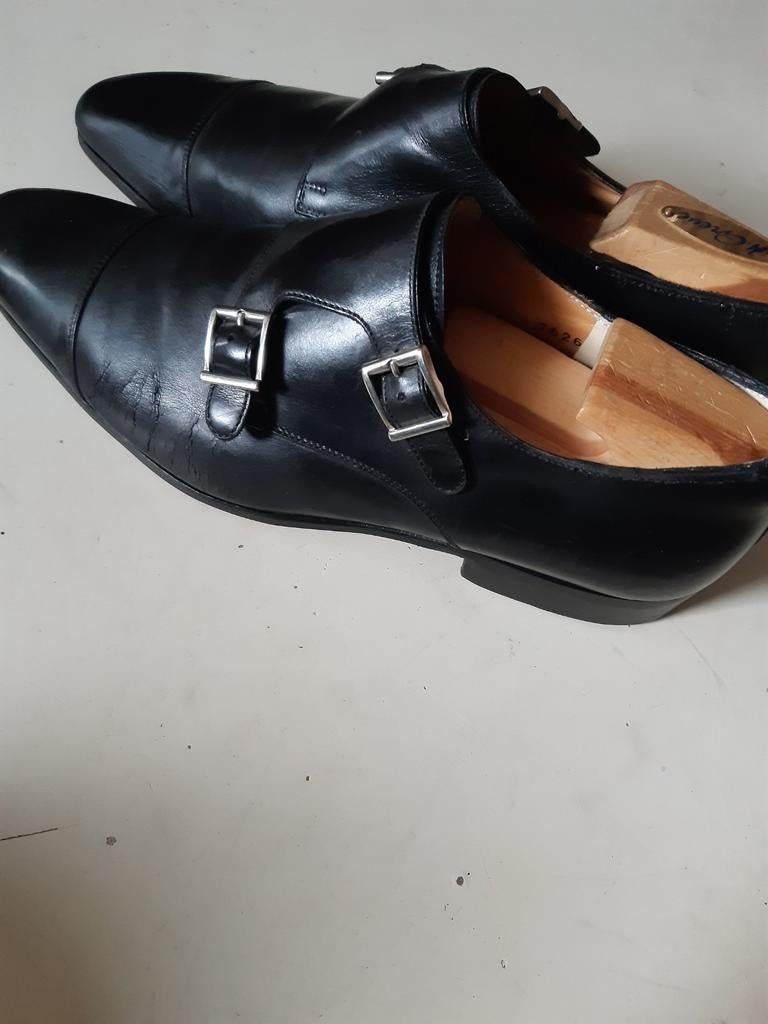 Santoni  7 1/2 (41 1/2), Kleding | Heren, Schoenen, Ophalen of Verzenden, Zwart