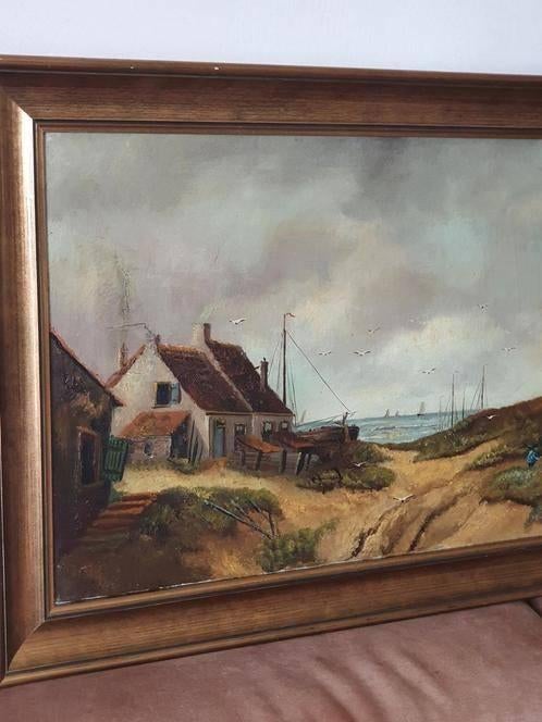 Bomschuiten kust Scheveningen Friese Hero Hette Ros, Antiek en Kunst, Kunst | Schilderijen | Klassiek, Ophalen
