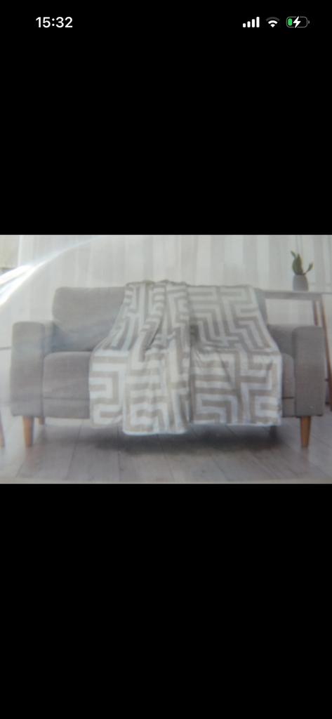 Woondeken-Plaid Beige, Huis en Inrichting, Ophalen of Verzenden, Nieuw