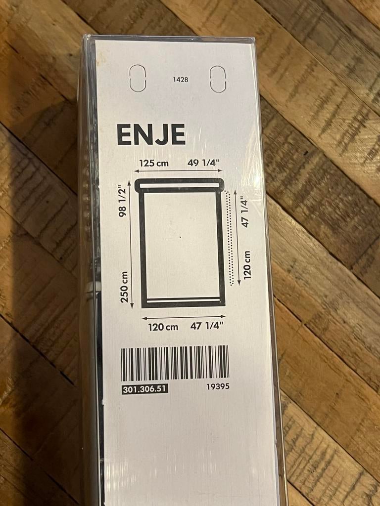 IKEA ENJE Rolgordijn zwart NIEUW, Huis en Inrichting, Ophalen, Zo goed als nieuw, 150 tot 200 cm