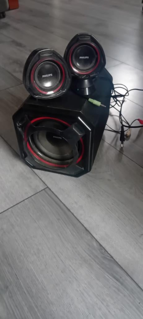 Philips SPA 5300 Speakerset - Krachtig Geluid!, Audio, Tv en Foto, Luidsprekers, Ophalen of Verzenden, Gebruikt, Minder dan 60 watt