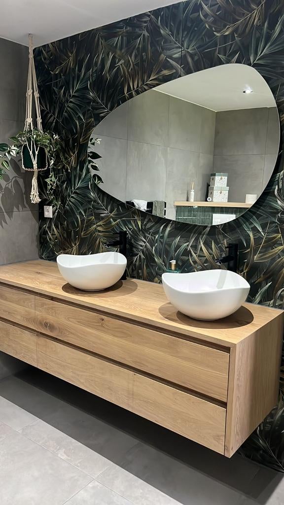 Eiken meubels op maat, 200 cm of meer, Nieuw, Ophalen of Verzenden, 50 tot 75 cm