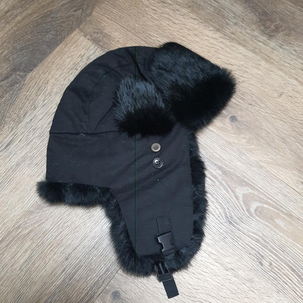 Nieuw zwarte piloten muts Maat 59, Ophalen, Nieuw, Overige maten, Muts