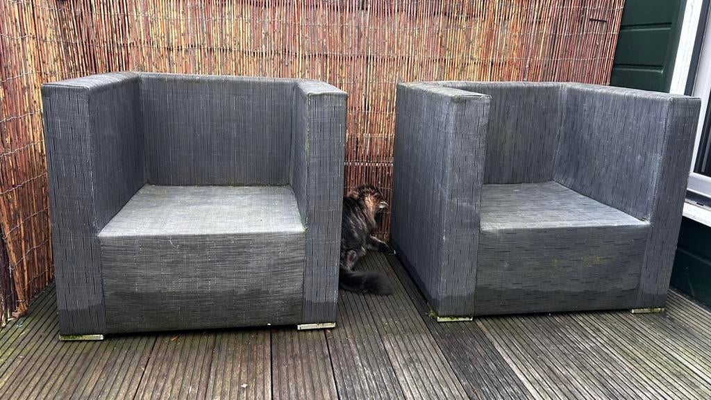 Tuinset iclusief schone kussens(kan direct opgehaald worden), Ophalen, 4 zitplaatsen, Kunststof, Tuinset