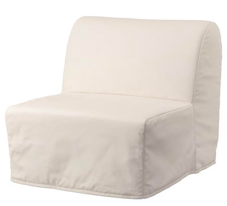 Ikea LYCKSELE LÖVÅS Slaapfauteuil, Ransta naturel, Huis en Inrichting, Slaapkamer | Slaapbanken, Ophalen, Zo goed als nieuw, Eenpersoons
