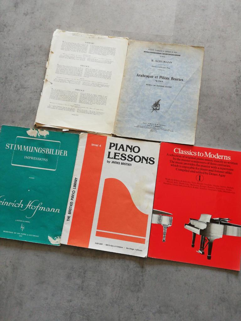 5 pianoboeken om het pianospelen weer op te pakken, Muziek en Instrumenten, Bladmuziek, Gebruikt, Klassiek, Les of Cursus, Ophalen of Verzenden