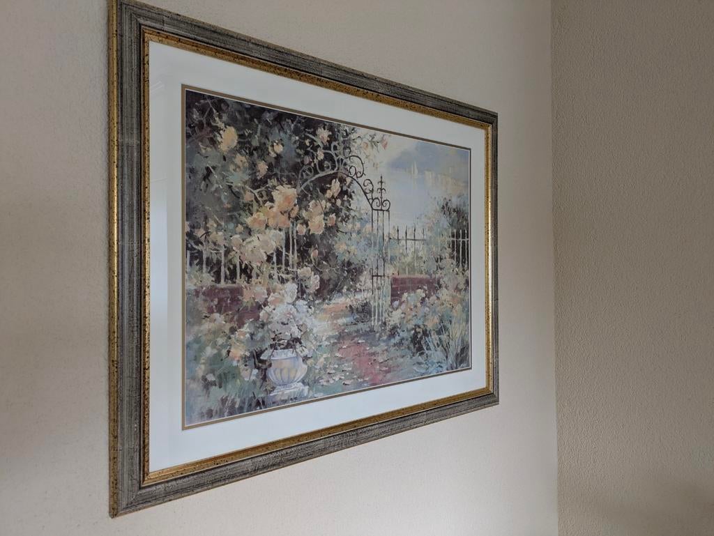 Schilderij: Romantische Tuin met Poort, Antiek en Kunst, Kunst | Schilderijen | Klassiek, Ophalen