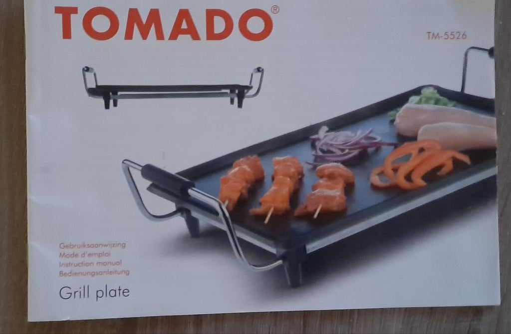 Tomado bak/grill en gourmetset
met toebehoren., Ophalen of Verzenden, Zo goed als nieuw