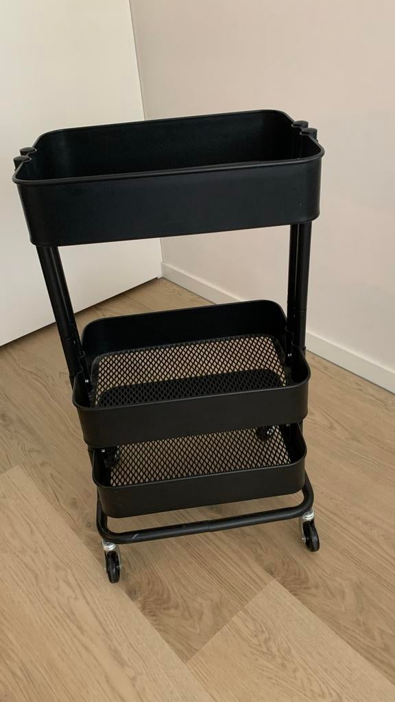 IKEA RÅSKOG roltafel / trolley - Zwart, Ophalen, Gebruikt