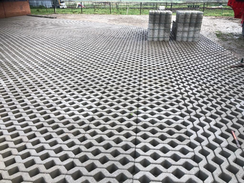 Grastegels 60x40 cm dikte 12 cm grijs., Verzenden, Nieuw