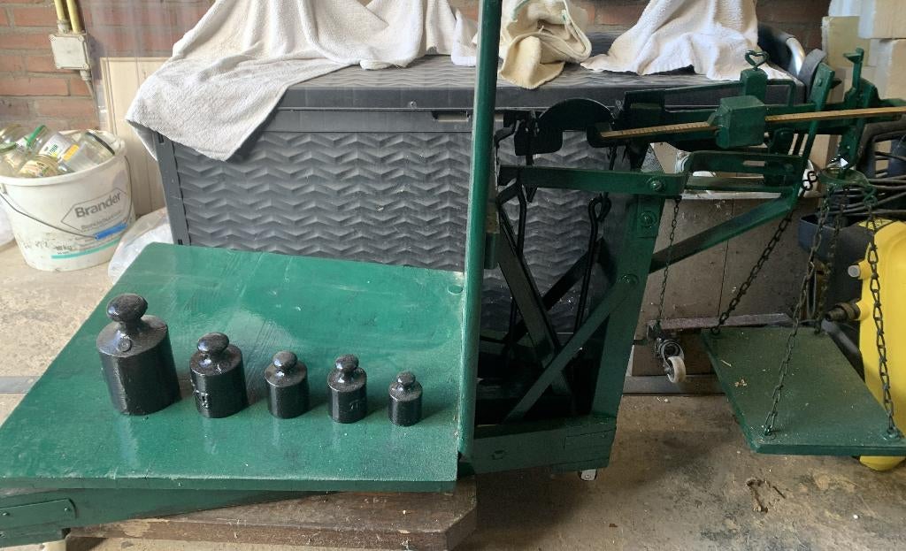 Bascule met gewichten, Ophalen