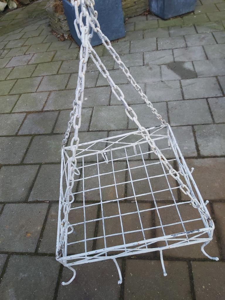 Wildrek / Hangrek / Keukenrek - Wit krijtverf ijzer, Ophalen of Verzenden