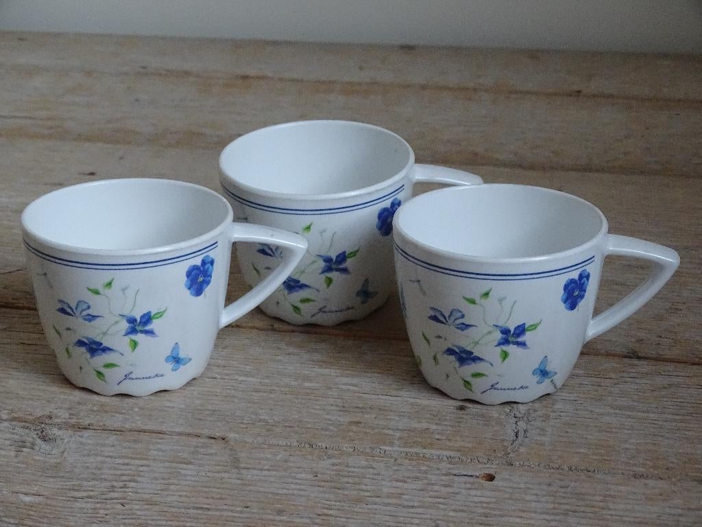 3x Kopje, Janneke Brinkman CAMPING, Mepal, gaaf, Overige materialen, Ophalen of Verzenden, Zo goed als nieuw, Overige stijlen