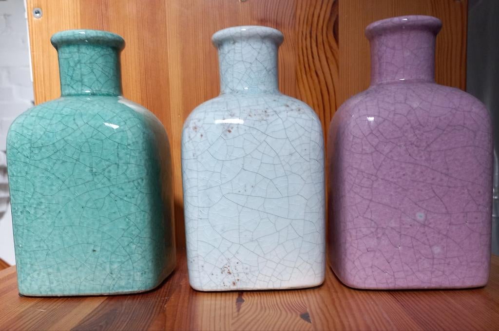 Brynxz potten paars, wit, licht groen  kandelaar lichtblauw, Huis en Inrichting, Woonaccessoires | Kandelaars en Kaarsen, Ophalen