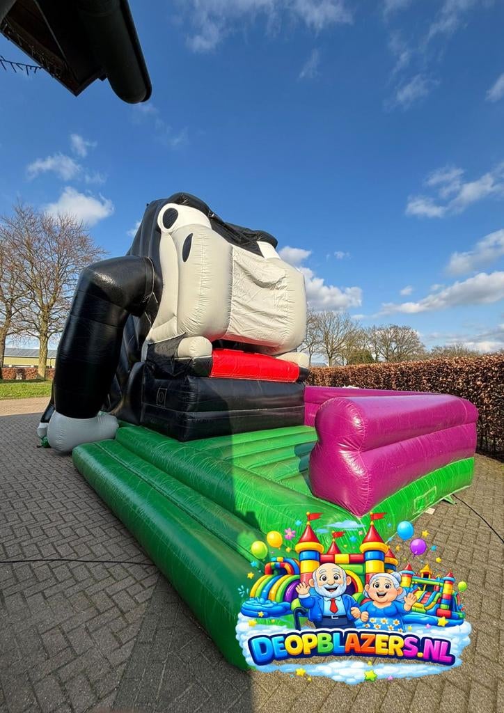 Springkussen te huur aap, Ophalen of Verzenden, Zo goed als nieuw