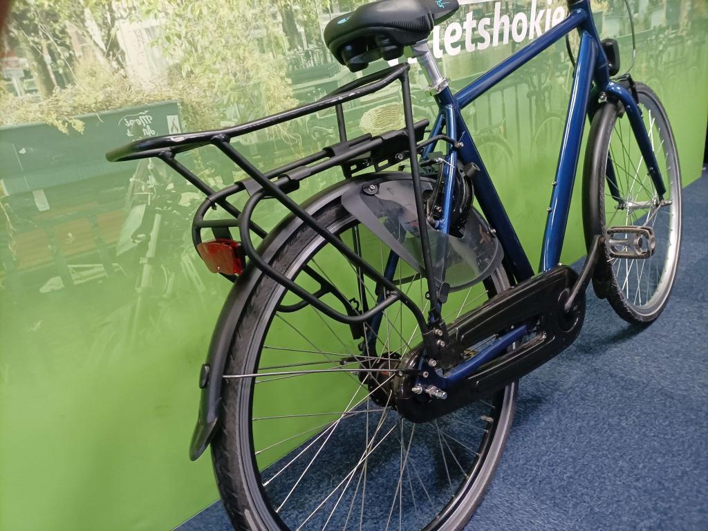 Fietshokje Raaks: Herenfiets blauw, Raaks Fietsen, Gebruikt, Versnellingen, Parallelweg 35 Beverwijk