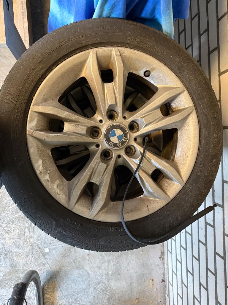 bmw velgen met banden X1 (225/50 R17), Ophalen, Gebruikt, Banden en Velgen, 17 inch