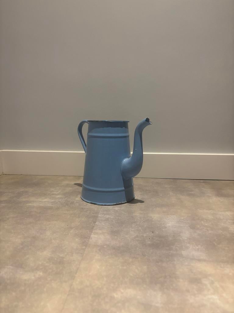 Blauwe emaille koffiekan, Antiek en Kunst, Antiek | Emaille, Ophalen