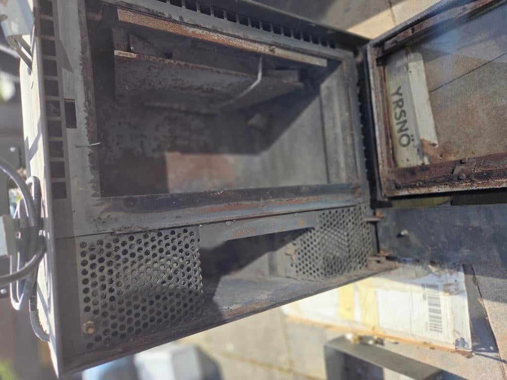 Inbouw openhaard kachel - Flam Yrsnö, Huis en Inrichting, Kachels, Ophalen, Gebruikt, Houtkachel, Inbouw