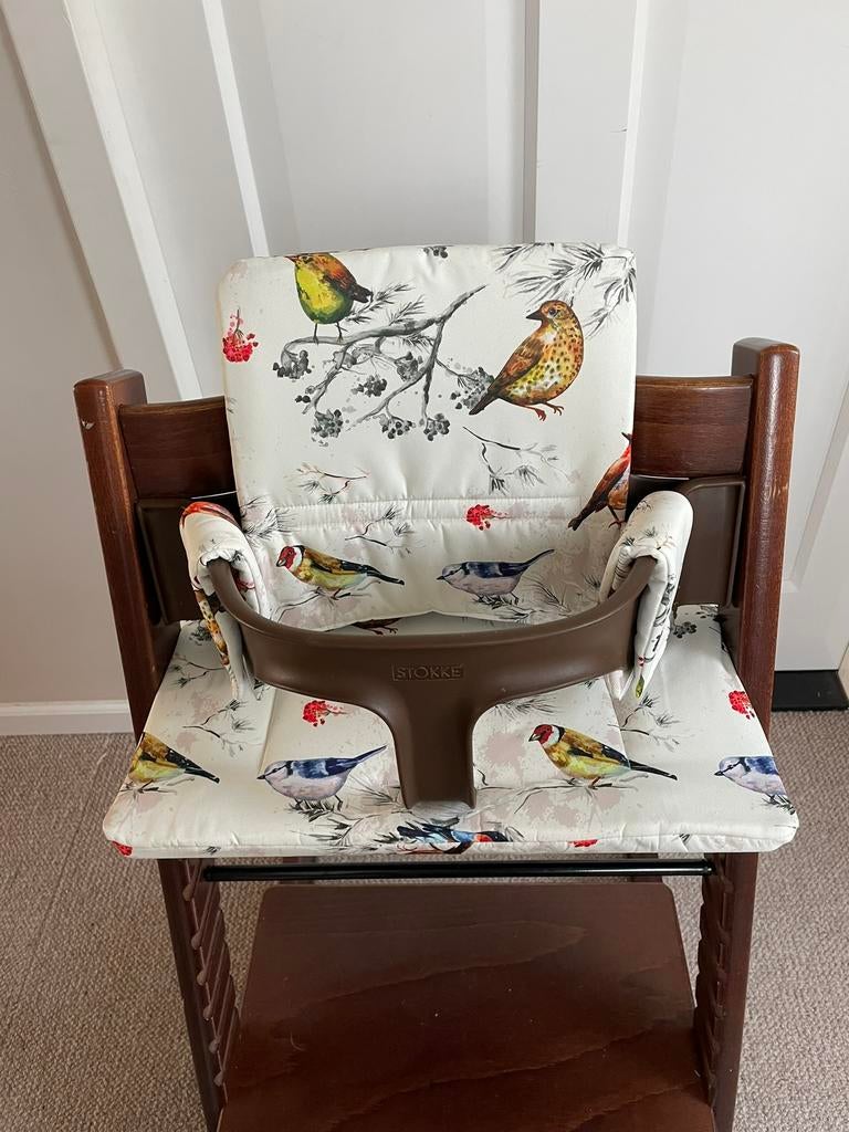 Nieuw! Wild birds Stokke Tripp Trapp stoel kussenset, Ophalen of Verzenden, Nieuw, Meegroeistoel, Gordel(s)
