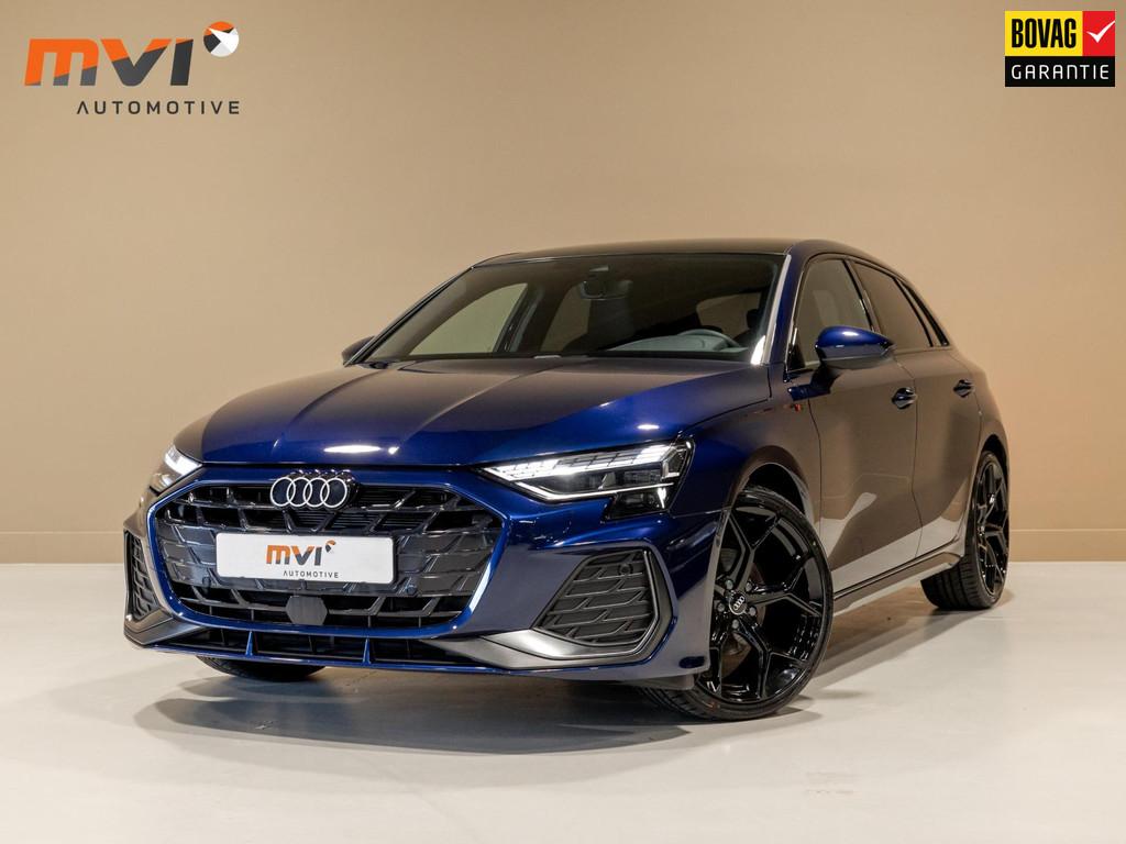 Audi A3 Sportback 35 TFSI S-Line edition / 150pk / Panorama, 1300 kg, 4 cilinders, Blauw, Leder en Stof