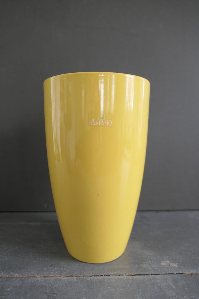 Amano Scheurich Germany vaas 632 - 24 geel, Verzenden, Geel, Aardewerk of Porselein, Zo goed als nieuw