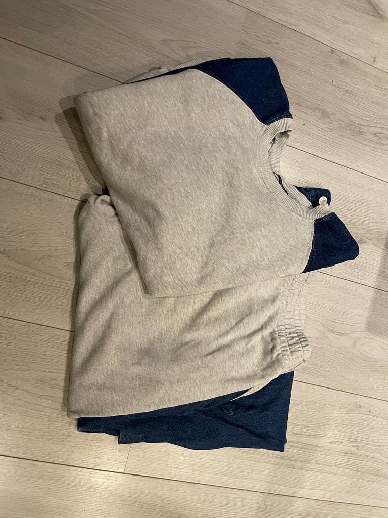 Zara denim joggingspak, Kleding | Dames, Huispakken, Ophalen of Verzenden, Gedragen, Maat 42/44 (L), Blauw