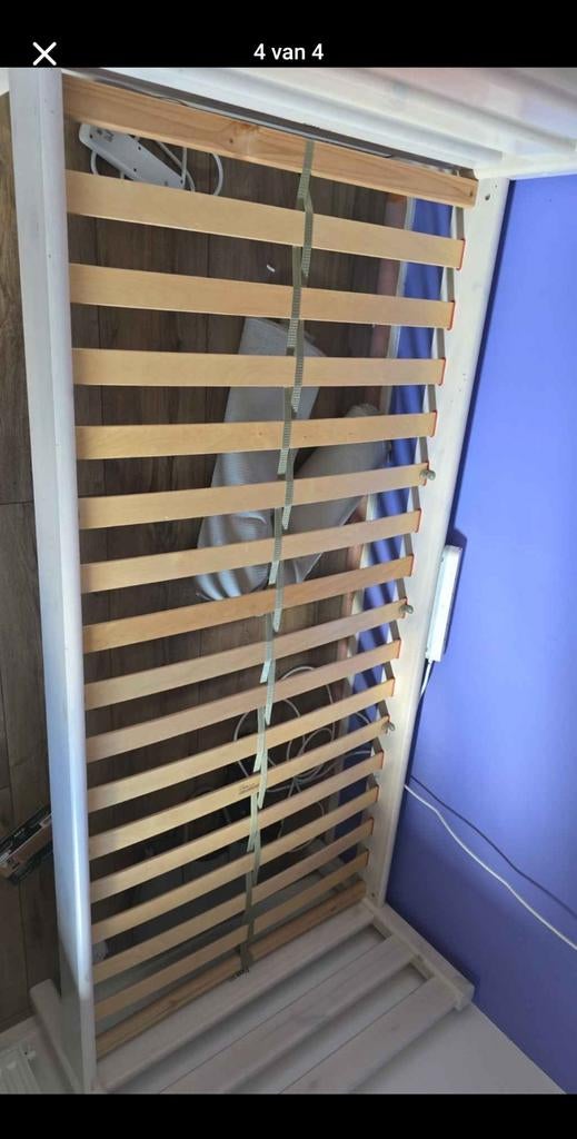 Flexa bed 2.20 x 90 (buitenmaten), Ophalen, Gebruikt, 90 cm, Eenpersoons