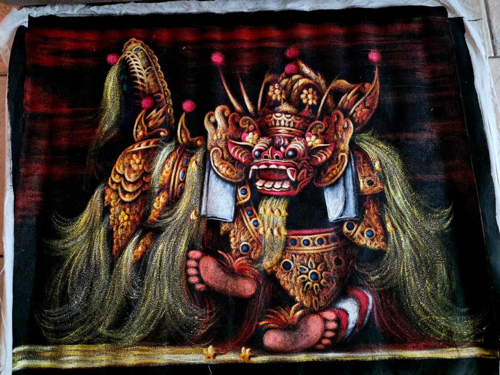 Balinees schilderij Barong, Antiek en Kunst, Verzenden