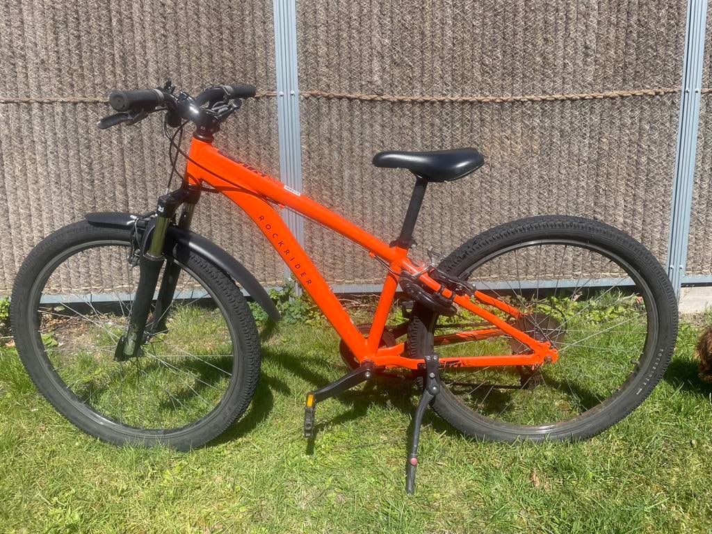 Rockrider mountainbike kids 7 versnellingen, handrem, Fietsen en Brommers, Fietsen | Crossfietsen en BMX, Ophalen, Gebruikt, Aluminium