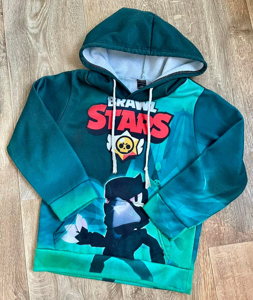 TE KOOP: mooie hoodie van Brawl Stars maat 122/128 ZGAN, Ophalen of Verzenden, Zo goed als nieuw, Jongen, Trui of Vest