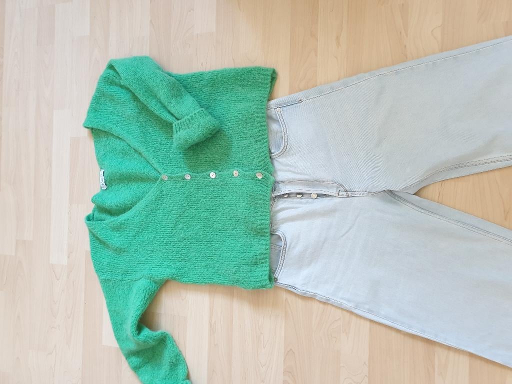 Groen vest met alpaca wol Jöwel M, Maat 38/40 (M), Jöwel, Ophalen of Verzenden, Gedragen