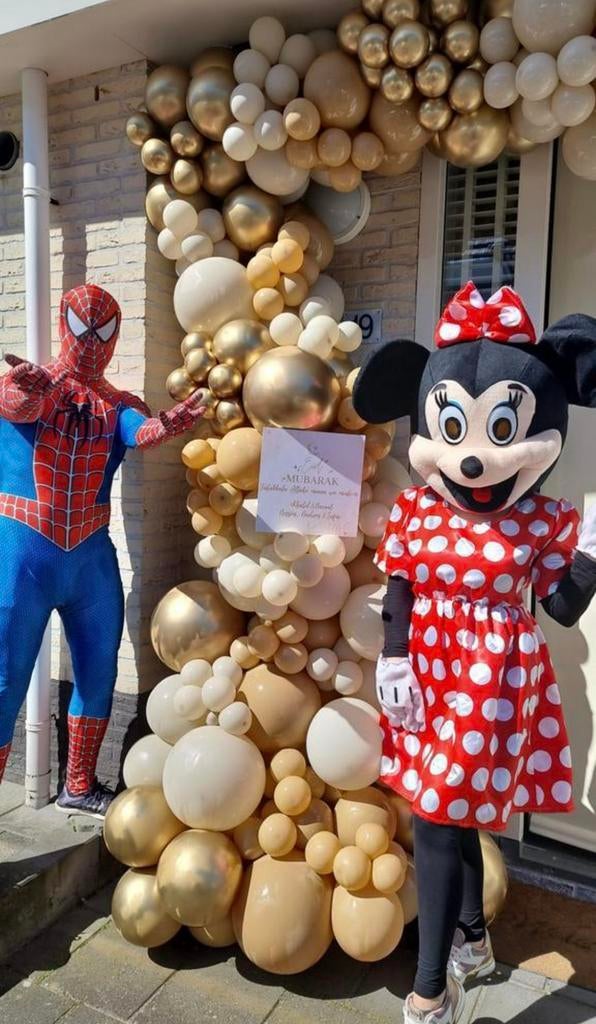 Minnie mouse mascotte te huur, Hobby en Vrije tijd, Feestartikelen | Verhuur, Ophalen of Verzenden, Zo goed als nieuw, Verjaardag