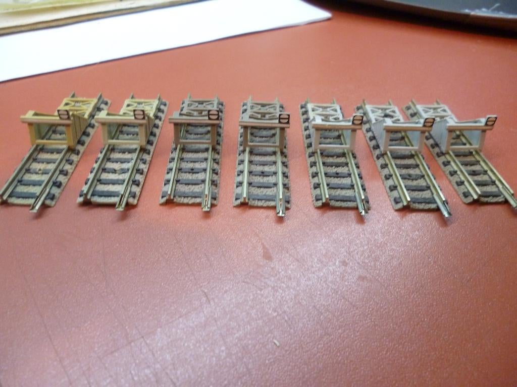 N spoor Stootblok  Fleischmann piccolo  7 Stuks, Gebruikt, Gelijkstroom, Fleischmann, Rails