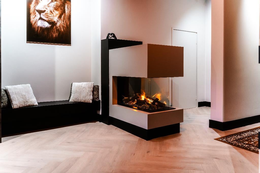 Elektrische waterdamp haard Faber e-MatriX 800/500 RD, Huis en Inrichting, Haarden, Ophalen of Verzenden, Zo goed als nieuw, Inbouwhaard