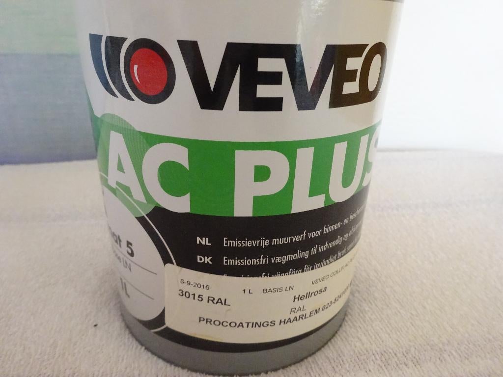 verf   Veveo     fel roze     (merk van de vakman), Minder dan 5 liter, Ophalen, Nieuw, Roze