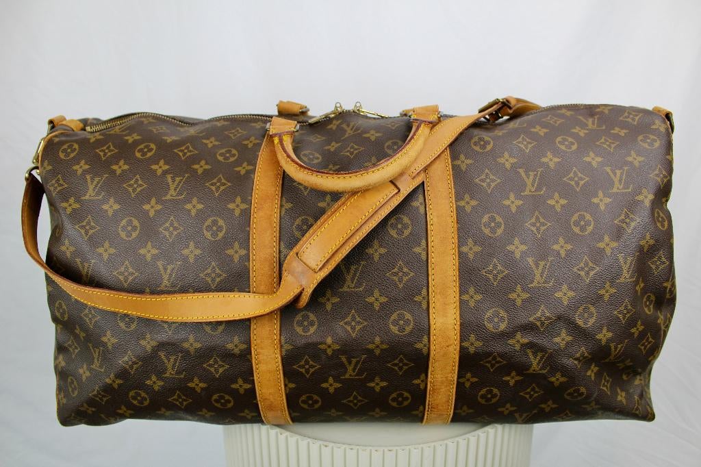 Louis Vuitton Keepall 60 Bandouliere - 1018, 40 tot 60 cm, 30 cm of meer, Gebruikt, Bruin