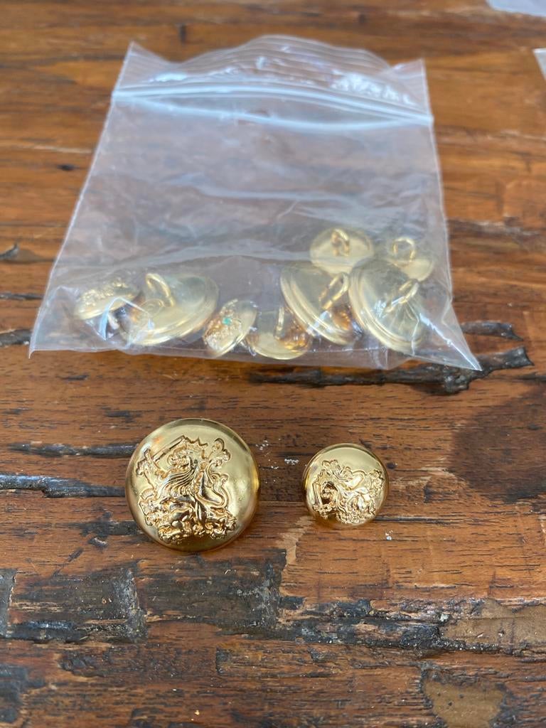 Nieuwe KL complete knopenset voor nette uniform DT, Ophalen of Verzenden, Landmacht, Nederland, Kleding of Schoenen