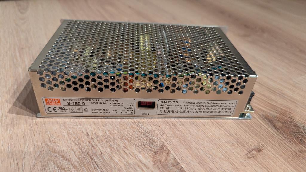 Meanwell Mean Well power supply S-150-9 9V 16.7A 150W, Ophalen of Verzenden