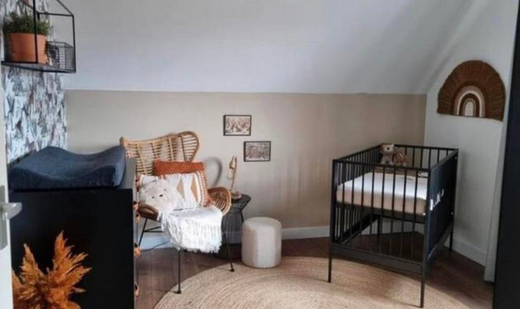 Coming kids Bliss zwart metalen ledikant en commode, Ophalen, Gebruikt, Jongetje of Meisje