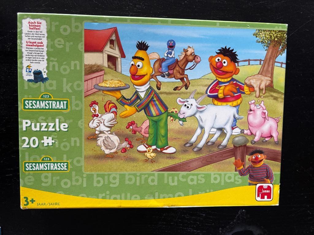 puzzel Sesamstraat, Ophalen of Verzenden, Minder dan 500 stukjes, Gebruikt, Legpuzzel