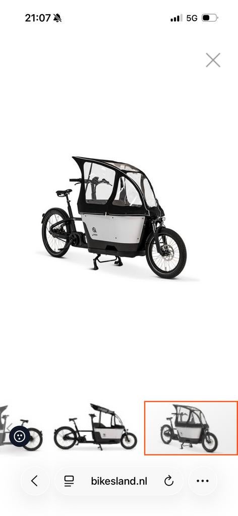 Regenhoes Carqon Bakfiets!, Ophalen, Nieuw, 1 kind, Overige merken