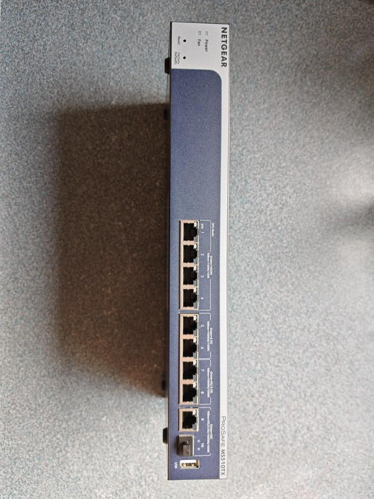 Netgear MS510TX Managed Switch 2.5G, 5G & 10G Poorten, Computers en Software, Netwerk switches, Ophalen of Verzenden, Zo goed als nieuw